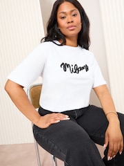 Friends Like These White Curve Short Sleeve Slogan Easy T-Shirt - Image 1 of 4