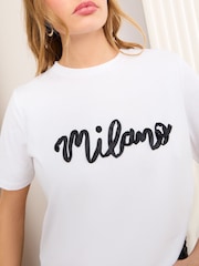 Friends Like These White Crew Neck Slogan 100 Cotton Easy TShirt - Image 1 of 4