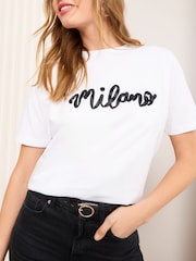 Friends Like These White Crew Neck Slogan 100 Cotton Easy TShirt - Image 3 of 4