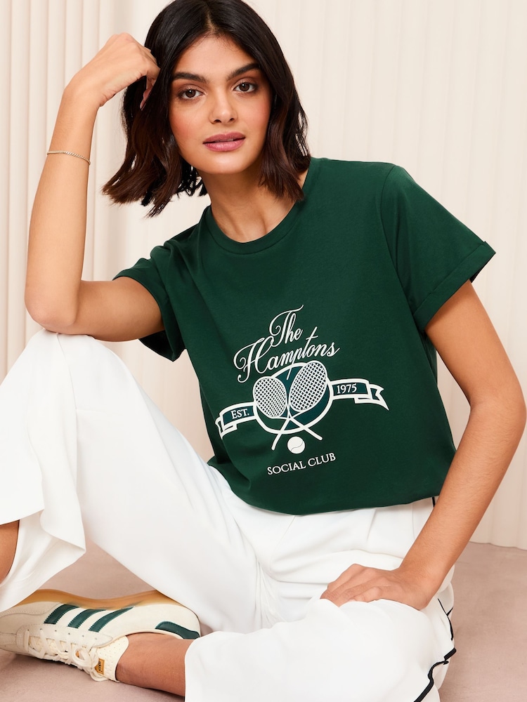 Verde - Friends Like These Crew Neck Turnback Short Sleeve T-Shirt - Image 1 of 1