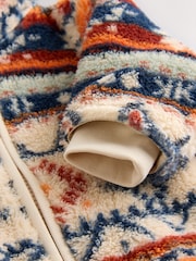 White Fairisle Pattern Zip Through - Pajac za dojenčke iz flisa (0mesecev-2let) - Slika 11 iz 11