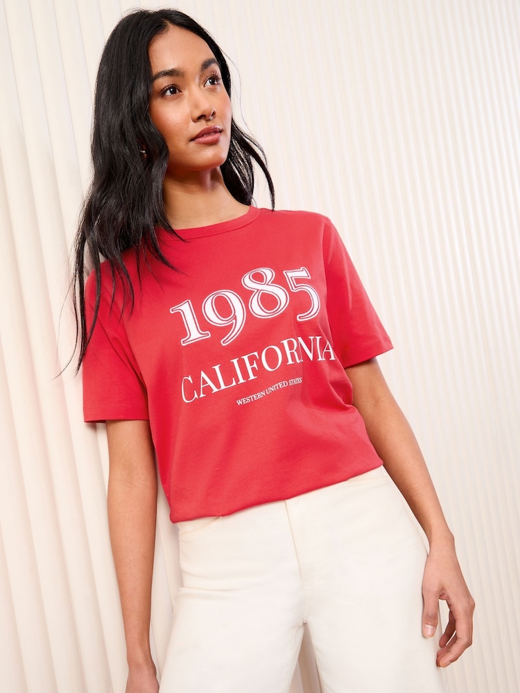 Friends Like These Red Crew Neck Slogan 100 Cotton Easy TShirt - Image 1 of 4