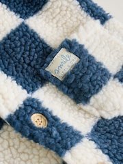 Blue Checkerboard Borg Hooded Baby Pramsuit (0mths-2yrs) - Image 7 of 12
