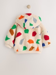 Natural Bright Geo Printed - Zip Through Hooded Baby Jacket (0mths-2yrs) - Bild 2 von 5