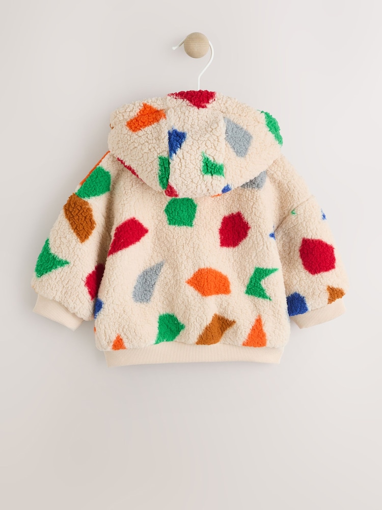Natural Bright Geo Printed - Zip Through Hooded Baby Jacket (0mths-2yrs) - Bild 2 von 5 Natural Bright Geo Printed - Zip Through Hooded Baby Jacket (0mths-2yrs) - Bild 2 von 5