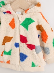 Natural Bright Geo Printed - Zip Through Hooded Baby Jacket (0mths-2yrs) - Bild 3 von 5