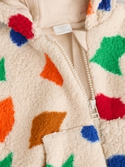 Natural Bright Geo Printed - Zip Through Hooded Baby Jacket (0mths-2yrs) - Bild 4 von 5