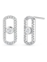 Beaverbrooks Sterling Silver Cubic Zirconia Stud Earrings - Image 1 of 4