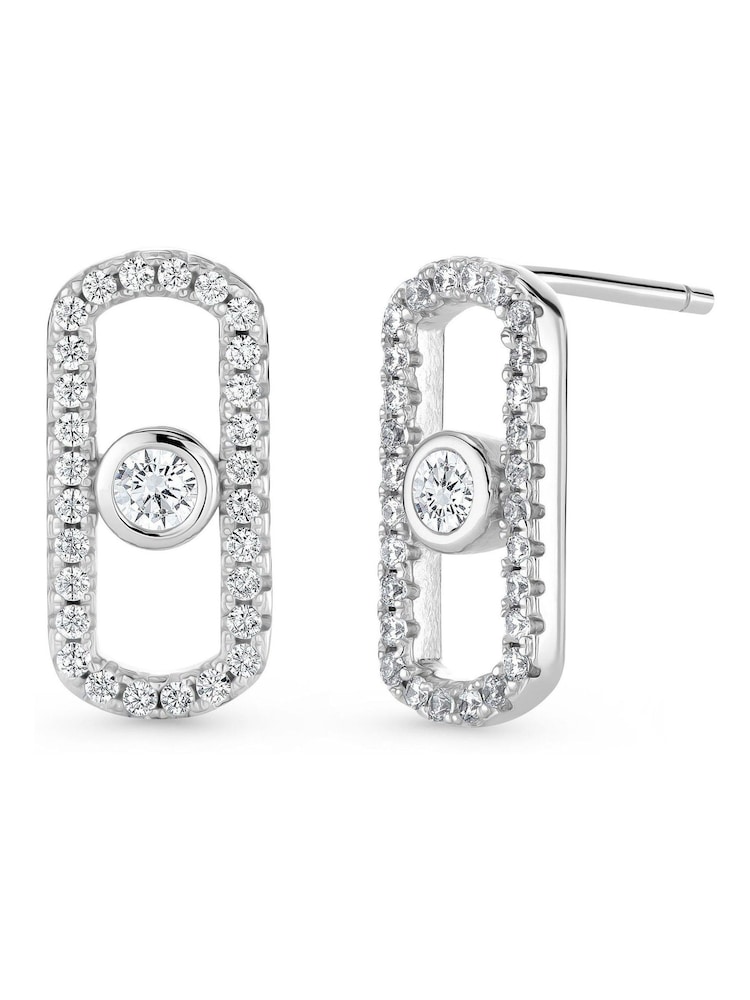 Beaverbrooks Sterling Silver Cubic Zirconia Stud Earrings - Image 1 of 4