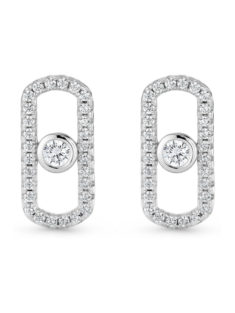Beaverbrooks Sterling Silver Cubic Zirconia Stud Earrings - Image 2 of 4