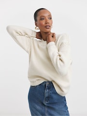 JD Williams Natural Stitch Detail Jumper - Image 1 of 4