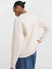 JD Williams Natural Stitch Detail Jumper - Image 2 of 4