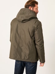 FatFace Saltby Khaki Green Waterproof Hooded Parka - Image 2 of 5