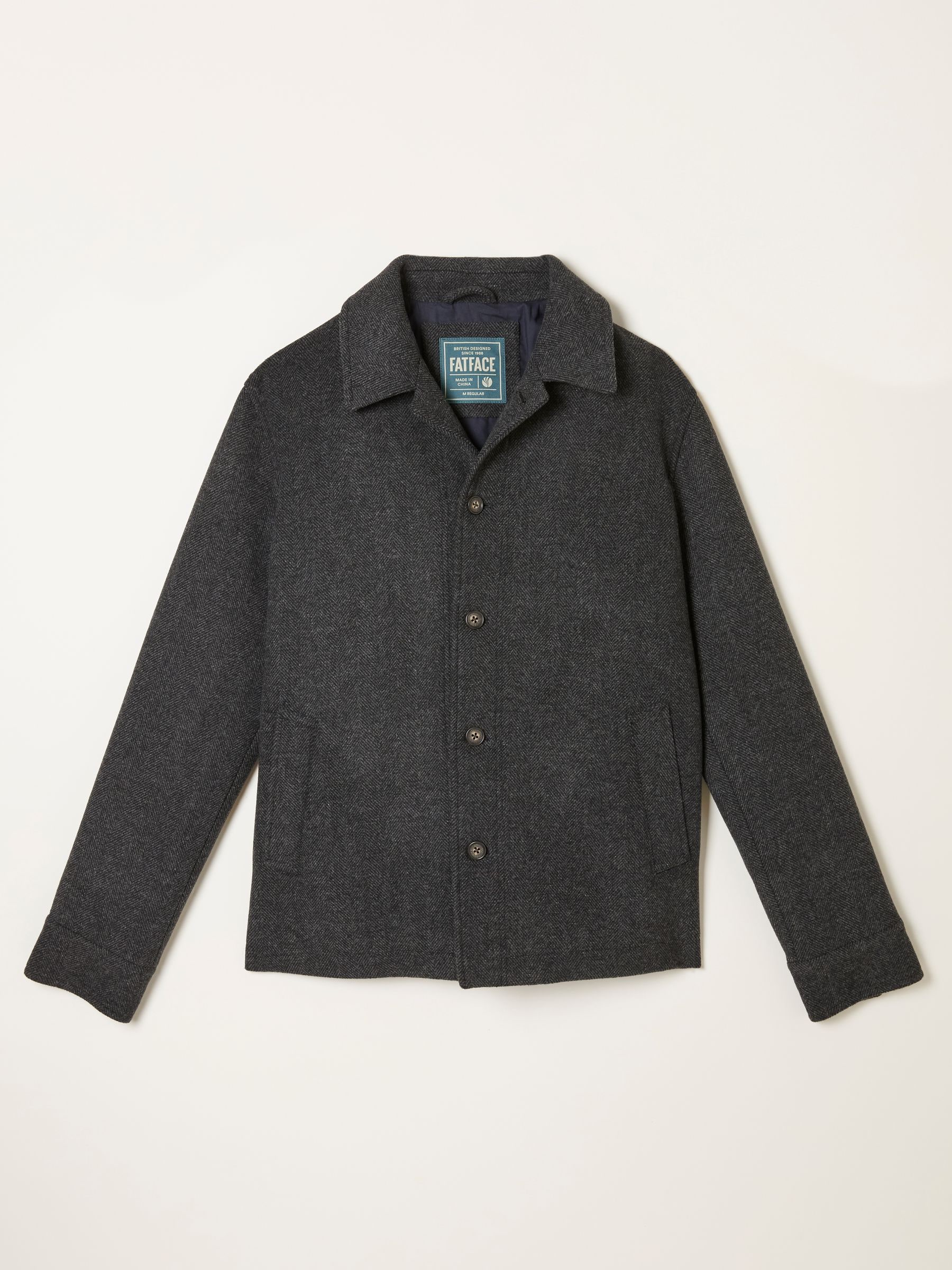 Buy FatFace Hadston Dark Grey Wool Mix Jacket from the Next UK