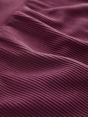 Wine Red Ribbed Seamless High Waist Leggings - Image 6 of 6