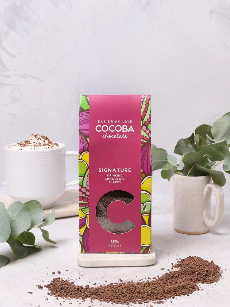 Cocoba Belgian Milk Hot Chocolate Bombes, Flakes & Sea Salt Caramel Spoons Gift Set - Image 2 of 7