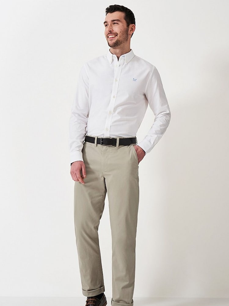 Бежевый - Прямые брюки чинос Crew Clothing - Image 1 of 7