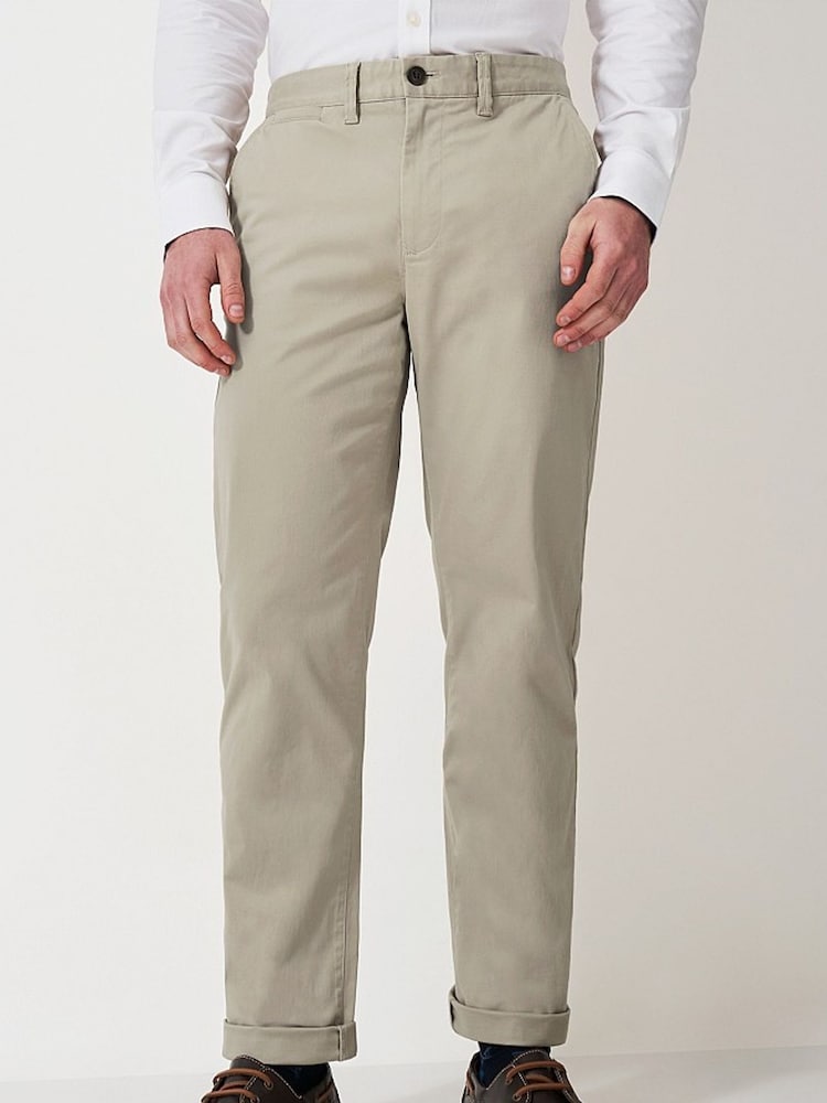 Бежевый - Прямые брюки чинос Crew Clothing - Image 2 of 7