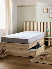 Light Oak Kids Oslo Bronx Storage Frame with Bed Drawers - Image 2 of 6