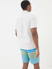 FatFace Denford Natural Dobby Stripe Shirt - Image 2 of 5