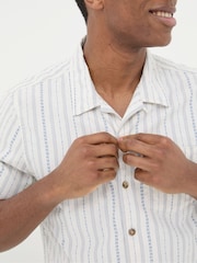 FatFace Denford Natural Dobby Stripe Shirt - Image 3 of 5