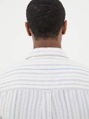 FatFace Denford Natural Dobby Stripe Shirt - Image 4 of 5