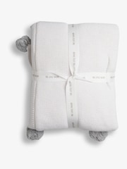 The Little Tailor Pom Pom Plush Lined Baby Blanket - Image 3 of 6