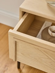 Jasper Conran London Whitewashed Oak Aden Bedside Table - Image 3 of 9