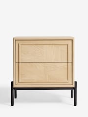 Jasper Conran London Whitewashed Oak Aden Bedside Table - Image 5 of 9