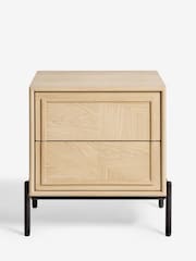 Jasper Conran London Whitewashed Oak Aden Bedside Table - Image 9 of 9