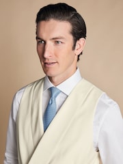 Charles Tyrwhitt Cream Adjustable Fit Morning V2 Suit: Waistcoat - Image 3 of 5