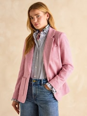 Joules Albury Pink Cotton Blazer - Image 1 of 9