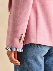 Joules Albury Pink Cotton Blazer - Image 6 of 9