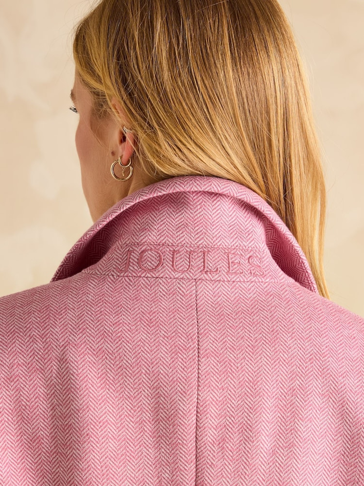 Joules Albury Pink Cotton Blazer - Image 7 of 9