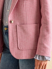 Joules Albury Pink Cotton Blazer - Image 8 of 9