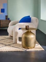 MADE.COM Hammered Brass Zuri Side Table - Image 1 of 7
