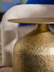 MADE.COM Hammered Brass Zuri Side Table - Image 4 of 7