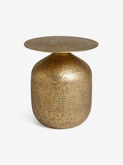 MADE.COM Hammered Brass Zuri Side Table - Image 5 of 7