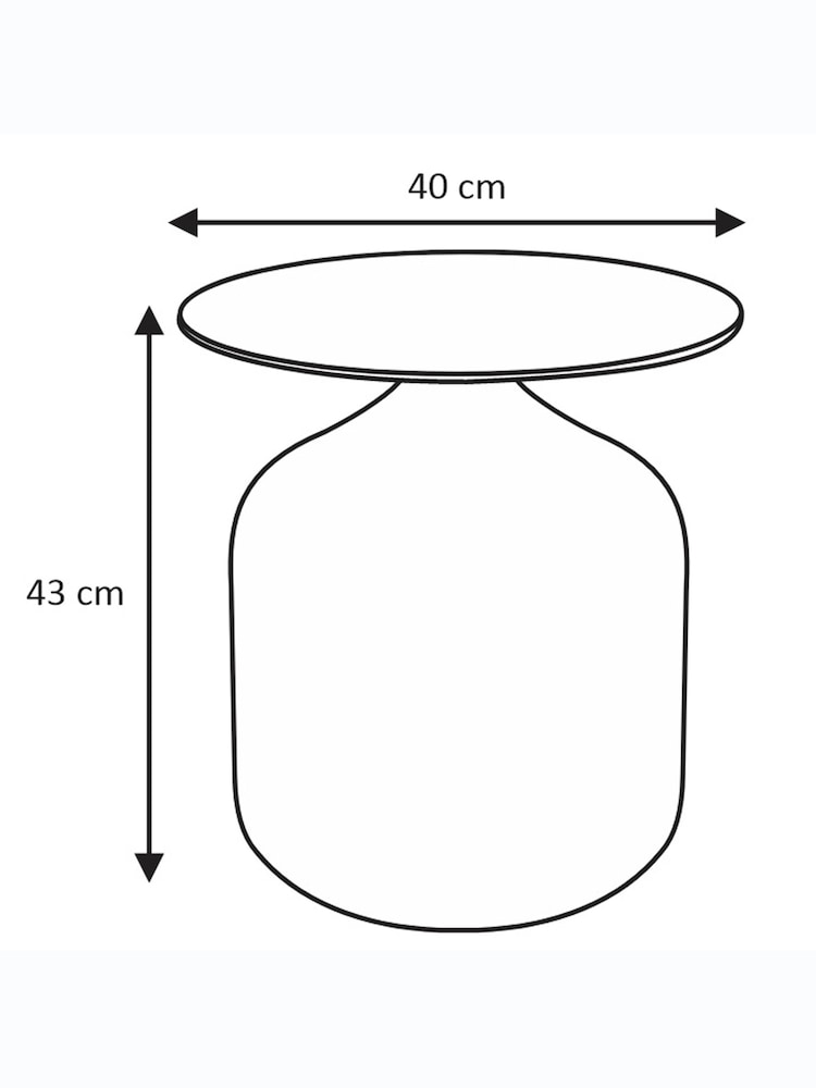 MADE.COM Hammered Brass Zuri Side Table - Image 7 of 7