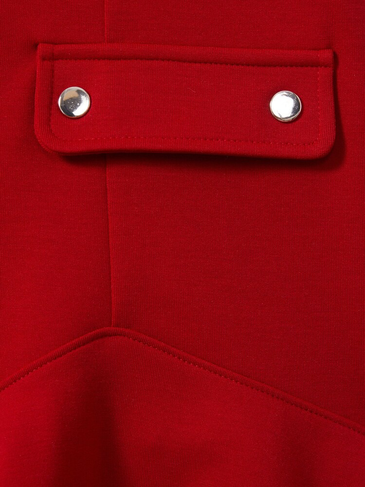 Reiss Red Fion 13-14 yrs Fit-and-Flare Pocket Detail Dress - Image 5 of 5