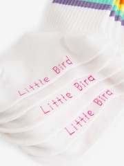 Белый пастельных оттенков - Little Bird by Jools Oliver Rainbow Stripe Tube Socks 3 Pack - Image 4 of 6