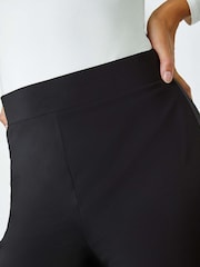 Roman Black Wide Leg Stretch Trousers - Image 6 of 6