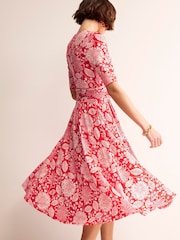 Boden Red Petite Kassidy Jersey Midi Dress - Image 4 of 5
