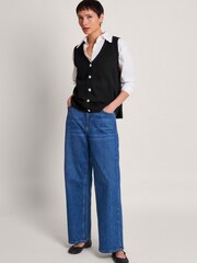 Monsoon Black Knit Bri Sweater Vest - Image 2 of 5
