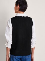 Monsoon Black Knit Bri Sweater Vest - Image 3 of 5