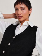 Monsoon Black Knit Bri Sweater Vest - Image 4 of 5