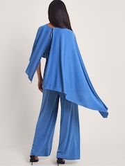 Monsoon Blue Delia Drape Jumpsuit - Image 3 of 5