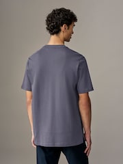 Lyle & Scott Dark Blue Relaxed Fit Crew Neck 100% Cotton T-Shirt - Image 2 of 4
