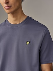Lyle & Scott Dark Blue Relaxed Fit Crew Neck 100% Cotton T-Shirt - Image 3 of 4