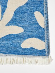 Oliver Bonas Blue Nias Coral Jacquard Throw - Image 3 of 4